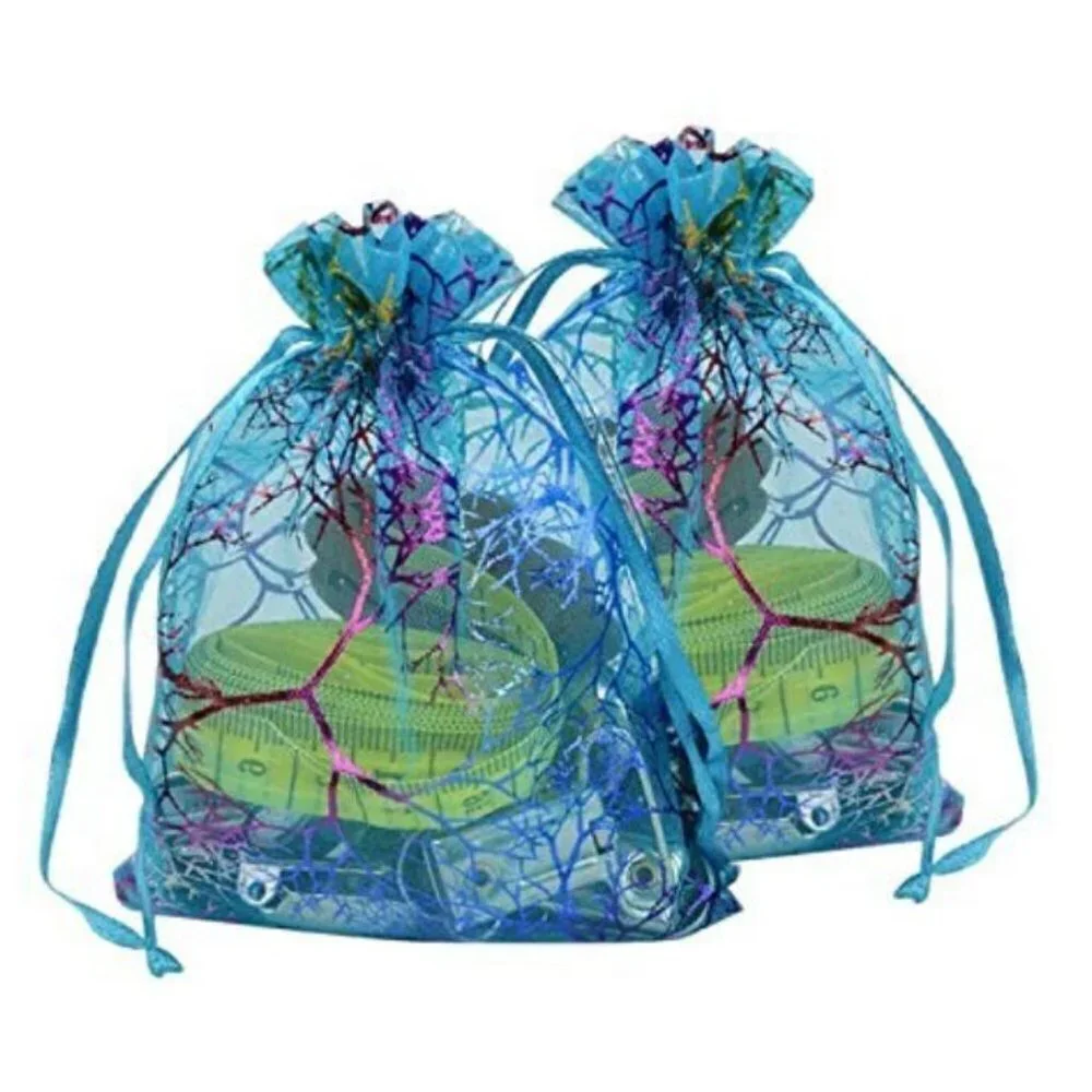 Beach Coral Gift Bag Pouches with Drawstring